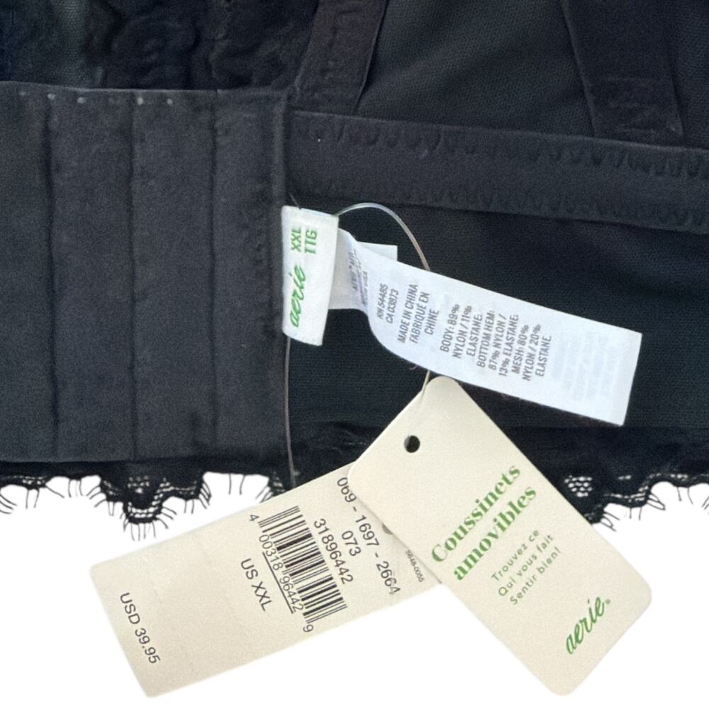 Aerie Lace Bralette Bra Size XXL Black New With Tags Wireless - Picture 4 of 5